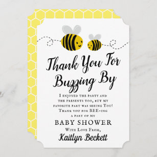 BugsNBees > Bee Gifts > Buzzy Bumblebee Thank-You Cards, pk/8