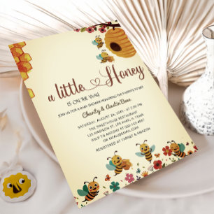Sweet little Honey is on tha way Baby shower Invitation