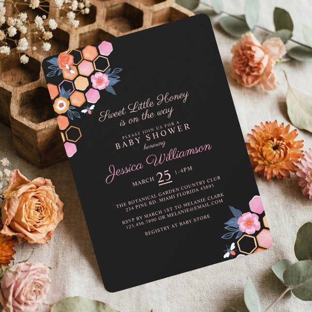 Sweet Little Honey Mommy to Bee Baby Shower Invitation (Sweet Little Honey Mommy to Bee Baby Shower Invitation)