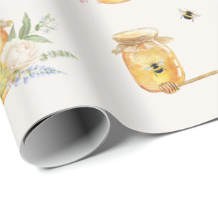 Sweet Little Honey Mommy to Bee Baby Shower Wrapping Paper