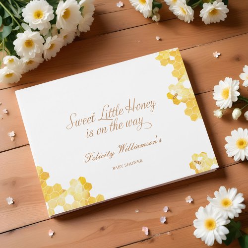 Sweet Little Honey On The Way  Bee Baby Shower Guest Book