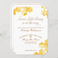 Sweet Little Honey On The Way | Bee Baby Shower Invitation