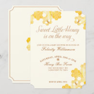 Sweet Little Honey On The Way | Bee Baby Shower Invitation