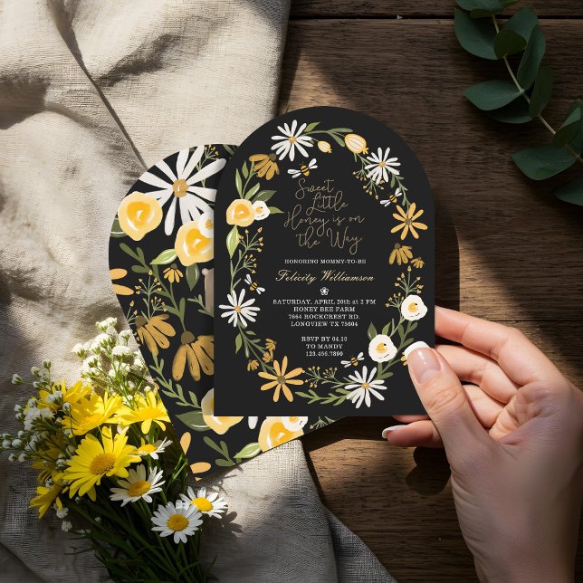 Sweet Little Honey On The Way Bee Fun Baby Shower Invitation (Sweet Little Honey On The Way Bee Fun Baby Shower Invitation)