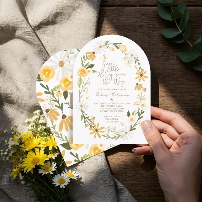 Sweet Little Honey On The Way Bee Fun Baby Shower Invitation (Sweet Little Honey On The Way Bee Fun Baby Shower Invitation)