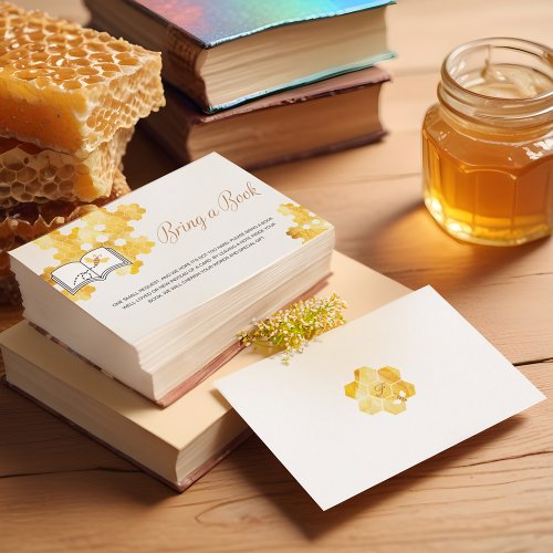 Sweet Little Honey On The Way Bring A Book Enclosure Card
