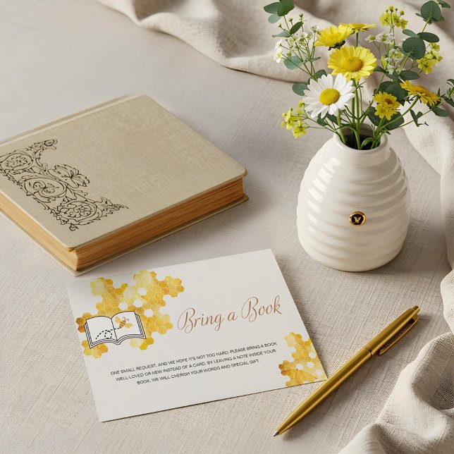 Sweet Little Honey On The Way Bring A Book Enclosure Card (Sweet Little Honey On The Way Bring A Book Enclosure Card)