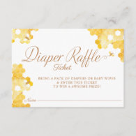 Sweet Little Honey On The Way Diaper Raffle Ticket Enclosure Card