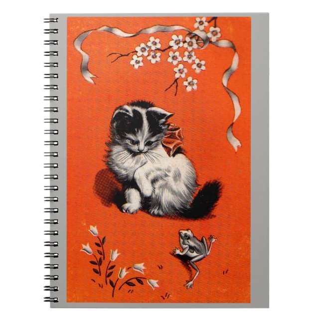 sweet little kitten and frog notebook (Front)