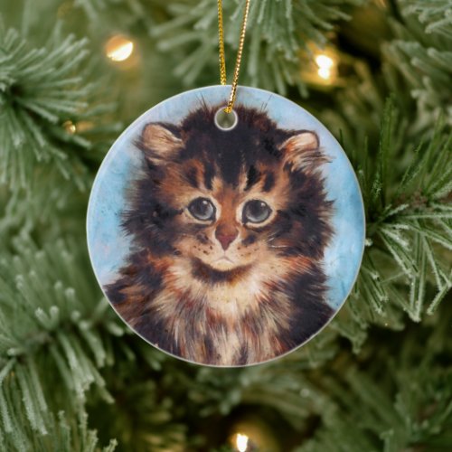 Sweet Little Kitten Face  Louis Wain  Ornament 