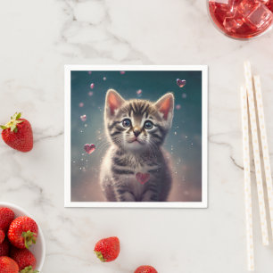 Sweet Little Kitten Love Napkins