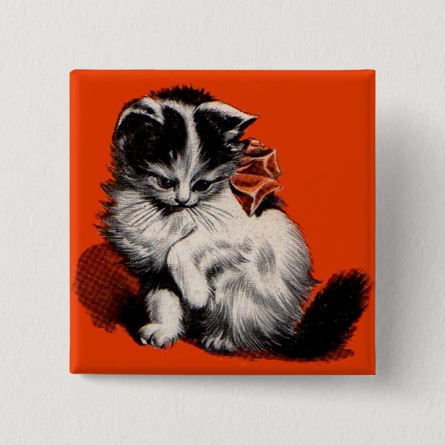 sweet little kitten pinback button (Front)