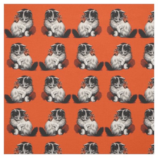 sweet little kitten print fabric