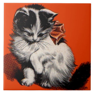 sweet little kitten tile