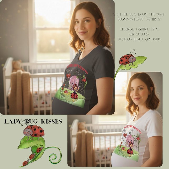 Sweet Little Lady Ladybug Mommy To Be Baby Shower Tri-Blend Shirt (Sweet Little Lady Ladybug Mommy To Be Baby Shower Tri-Blend Shirt)