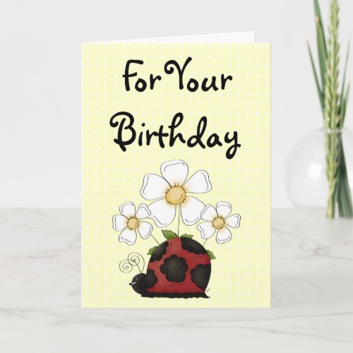 Sweet Little Ladybug Birthday Philippians 48 Card