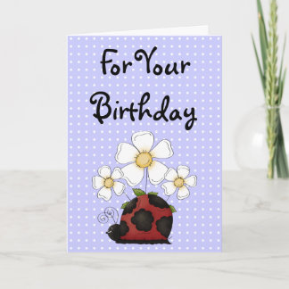 Sweet Little Ladybug Birthday Philippians 4:8 Card