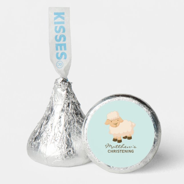 Sweet Little Lamb Baby Christening Hershey®'s Kisses® (Front)
