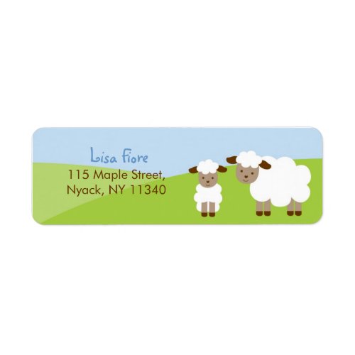 Sweet Little Lamb Baby Shower Address Labels