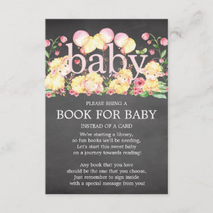 Sweet Little Lamb Baby Shower Book for Baby Invitation