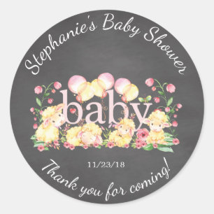 Sweet Little Lamb Baby Shower Favor Sticker
