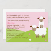Sweet Little Lamb Baby Shower Invitation (Front/Back)