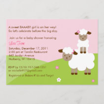 Sweet Little Lamb Baby Shower Invitation