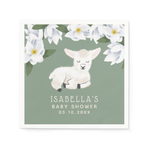Sweet Little Lamb Baby Shower Napkins
