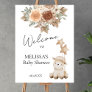 Sweet Little Lamb Brown Flower Welcome Sign