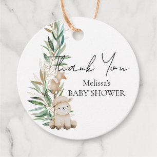Sweet Little Lamb First Birthday Greenery  Favor Tags