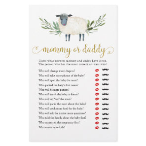 Sweet Little Lamb Greenery Mommy or Daddy