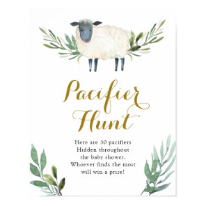 Sweet Little Lamb Greenery Pacifier Hunt Poster