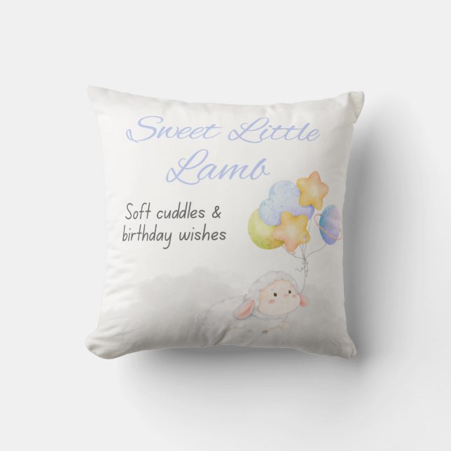 Sweet Little Lamb Pillow (Front)