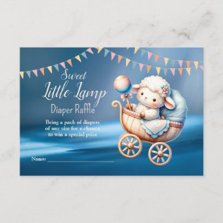 Sweet Little Lamp Baby Shower Party Enclosure Card