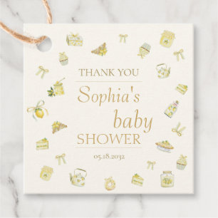 Sweet Little Lemon Baby Shower Thank You Favor Tags