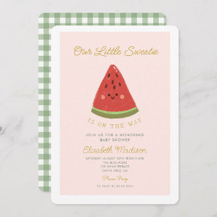 Sweet Little Melon is On the way Baby Shower Invitation