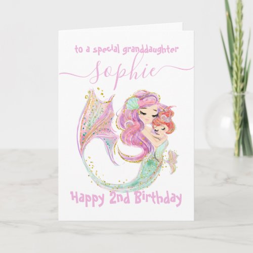 Sweet little Mermaid birthday  Card