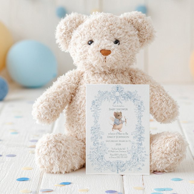 Sweet Little Mouse Baby Shower Invitation (Creator Uploaded)