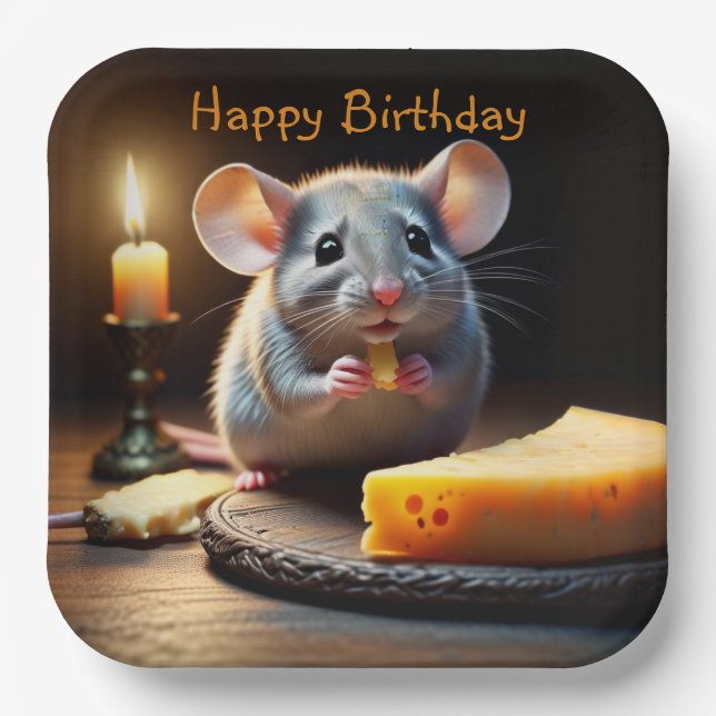 Sweet Little Mouse Paper Plates (Front)