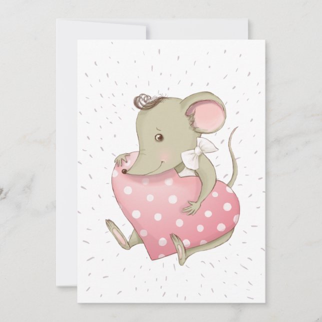 Sweet little mouse thank you card (Front)