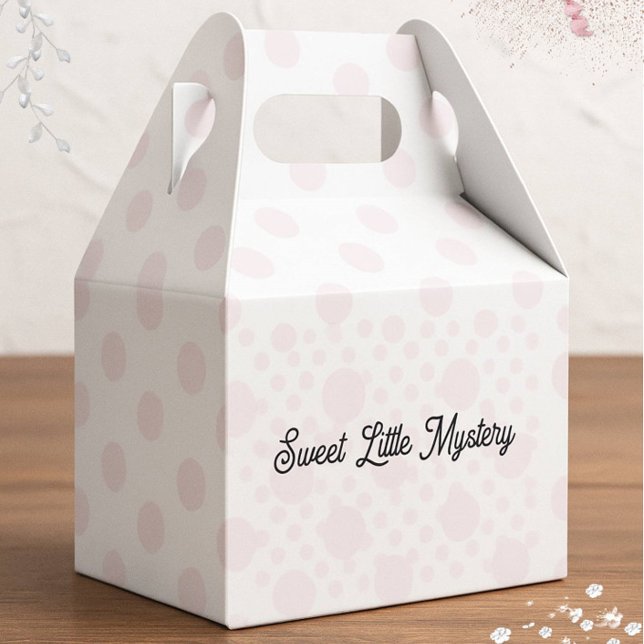 Sweet Little Mystery Pink Polka Dot Favor Box (Creator Uploaded)