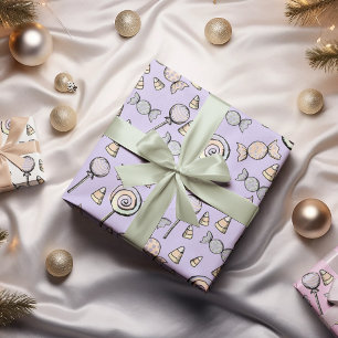 Sweet Little One Candy Theme Baby Birthday Wrapping Paper Sheets