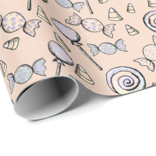 Sweet Little One Candy Theme Wrapping Paper
