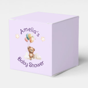 Sweet Little One on the Way Lavender Baby Shower Favor Boxes