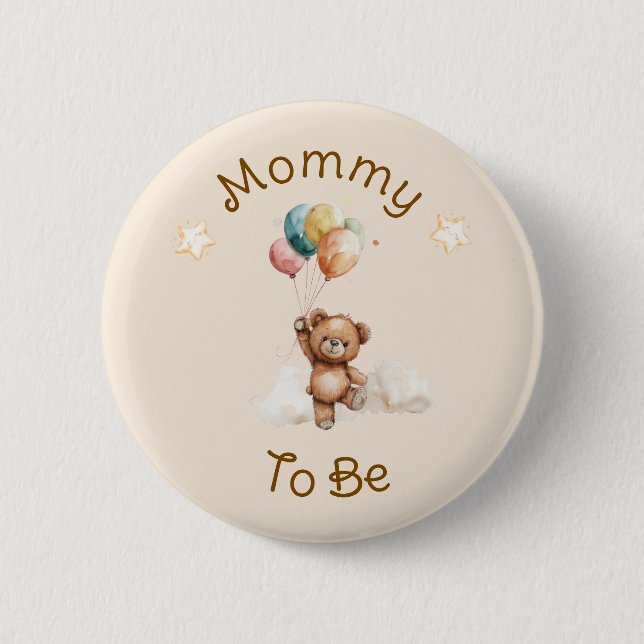 Sweet Little One on the Way Neutral Baby Shower Button (Front)
