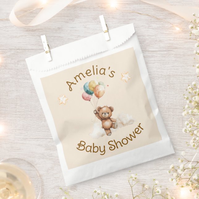 Sweet Little One on the Way Neutral Baby Shower Favor Bag (Clipped)