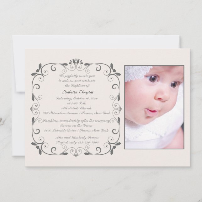 Sweet Little One Photo Invitation (Front)