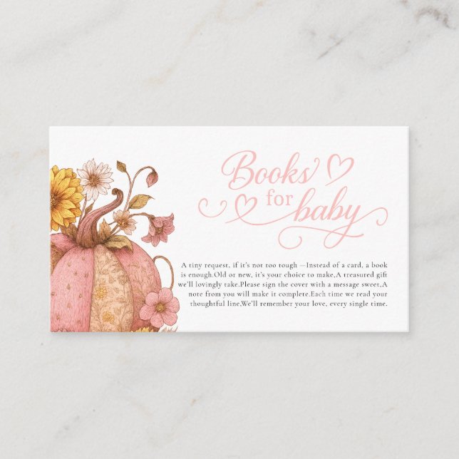 Sweet little patch pumpkin florals is on the way  enclosure card (Front)