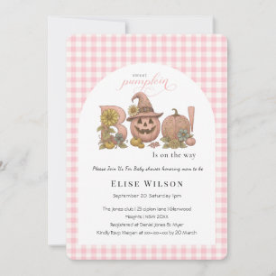 Sweet Little patch pumpkin florals is on the way I Invitation