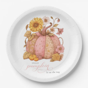 Sweet Little patch pumpkin florals is on the way Paper Plates